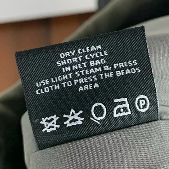 Carlisle womens skirt size 6 army green studded zippered pencil - Picture 11 of 12